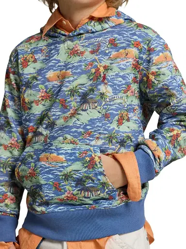Polo Ralph Lauren Little Boy's & Boy's Printed Cotton-Blend Hoodie - Surf Club | Thumbnail 6 Polo Ralph Lauren Little Boy's & Boy's Printed Cotton-Blend Hoodie - Surf Club | Thumbnail 6