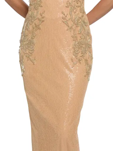 Atelier Prabal Gurung Women's Michaela Sequined Floral Strapless Gown - Beige | Thumbnail 6 Atelier Prabal Gurung Women's Michaela Sequined Floral Strapless Gown - Beige | Thumbnail 6