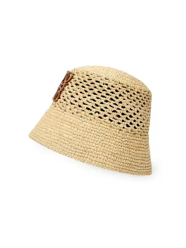 Loewe Women's x Paula's Ibiza Anagram Raffia Bucket Hat - Natural | Thumbnail 3 Loewe Women's x Paula's Ibiza Anagram Raffia Bucket Hat - Natural | Thumbnail 3