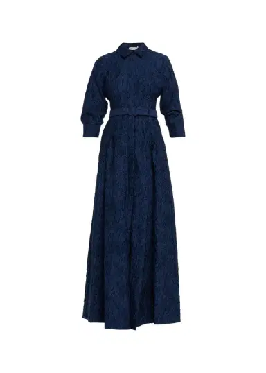 Jonathan Simkhai Standard Courtney Belted Organza Jacquard Gown | Thumbnail 1 Jonathan Simkhai Standard Courtney Belted Organza Jacquard Gown | Thumbnail 1