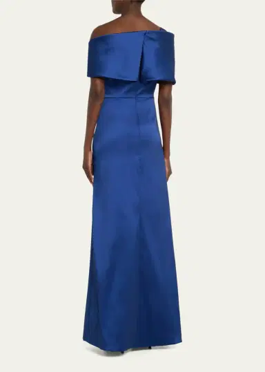Rickie Freeman for Teri Jon One-Shoulder Stretch Mikado Gown | Thumbnail 3 Rickie Freeman for Teri Jon One-Shoulder Stretch Mikado Gown | Thumbnail 3