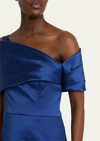 Rickie Freeman for Teri Jon One-Shoulder Stretch Mikado Gown | Thumbnail 5 Rickie Freeman for Teri Jon One-Shoulder Stretch Mikado Gown | Thumbnail 5