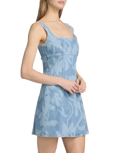 RAILS Women's Altadena Floral Cotton Denim Sheath Minidress - Floral Laser | Thumbnail 4 RAILS Women's Altadena Floral Cotton Denim Sheath Minidress - Floral Laser | Thumbnail 4