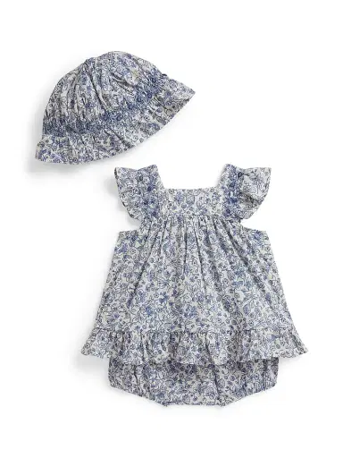 Polo Ralph Lauren Baby Girl's 3-Piece Printed Hat, Dress & Bloomers Set - Strawberry Garden 24 Months | Thumbnail 1 Polo Ralph Lauren Baby Girl's 3-Piece Printed Hat, Dress & Bloomers Set - Strawberry Garden 24 Months | Thumbnail 1