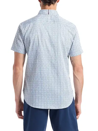 Robert Graham Men's Napier Printed Short-Sleeve Stretch-Cotton Shirt | Thumbnail 5 Robert Graham Men's Napier Printed Short-Sleeve Stretch-Cotton Shirt | Thumbnail 5