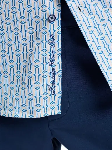 Robert Graham Men's Napier Printed Short-Sleeve Stretch-Cotton Shirt | Thumbnail 7 Robert Graham Men's Napier Printed Short-Sleeve Stretch-Cotton Shirt | Thumbnail 7