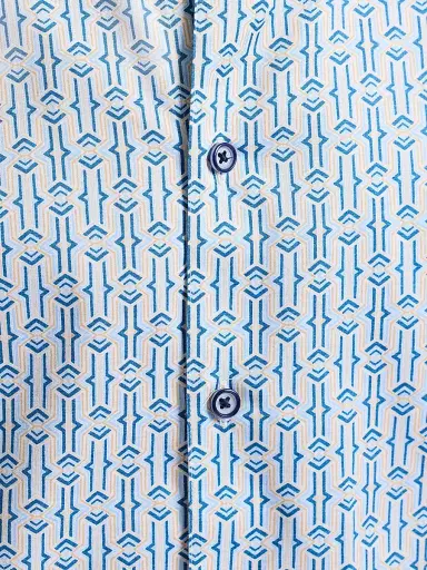 Robert Graham Men's Napier Printed Short-Sleeve Stretch-Cotton Shirt | Thumbnail 8 Robert Graham Men's Napier Printed Short-Sleeve Stretch-Cotton Shirt | Thumbnail 8