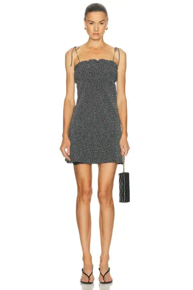 Saint Laurent Crepe Polka Dot Dress | Thumbnail 1 Saint Laurent Crepe Polka Dot Dress | Thumbnail 1