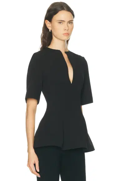 Toteme Tailored Cotton Top | Thumbnail 2 Toteme Tailored Cotton Top | Thumbnail 2