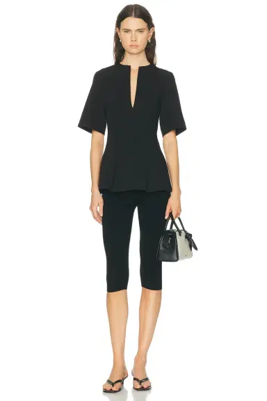 Toteme Tailored Cotton Top | Thumbnail 4 Toteme Tailored Cotton Top | Thumbnail 4