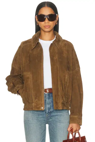 Nour Hammour Dalma Suede Jacket | Thumbnail 1 Nour Hammour Dalma Suede Jacket | Thumbnail 1
