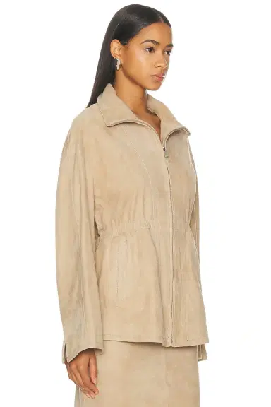 NOUR HAMMOUR Passage Suede Jacket | Thumbnail 3 NOUR HAMMOUR Passage Suede Jacket | Thumbnail 3