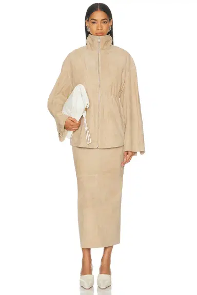 NOUR HAMMOUR Passage Suede Jacket | Thumbnail 5 NOUR HAMMOUR Passage Suede Jacket | Thumbnail 5
