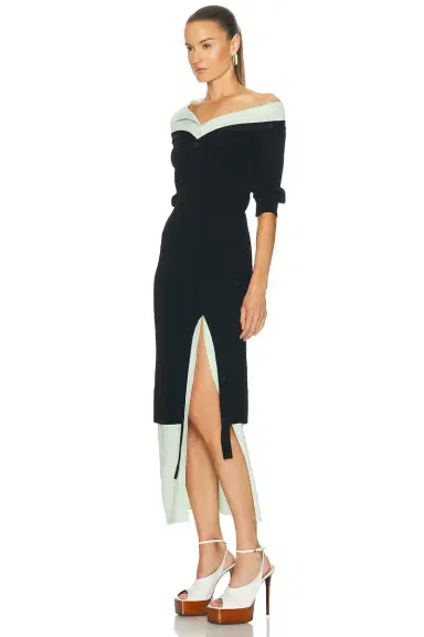 THE ATTICO Asymmetric Midi Dress | Thumbnail 3 THE ATTICO Asymmetric Midi Dress | Thumbnail 3