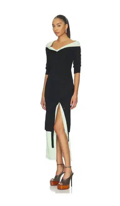 THE ATTICO Asymmetric Midi Dress | Thumbnail 6 THE ATTICO Asymmetric Midi Dress | Thumbnail 6