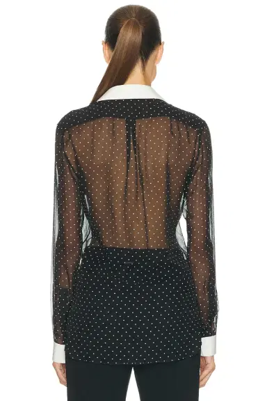 Tom Ford Polka Dot Silk Chiffon Shirt | Thumbnail 3 Tom Ford Polka Dot Silk Chiffon Shirt | Thumbnail 3