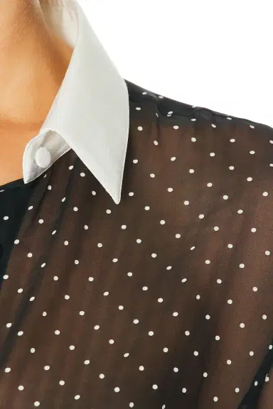 Tom Ford Polka Dot Silk Chiffon Shirt | Thumbnail 5 Tom Ford Polka Dot Silk Chiffon Shirt | Thumbnail 5