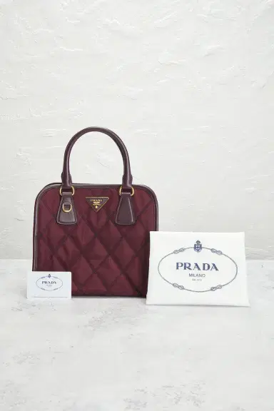 FWRD Renew Prada Tessuto Quilted Nylon Handbag | Thumbnail 9 FWRD Renew Prada Tessuto Quilted Nylon Handbag | Thumbnail 9