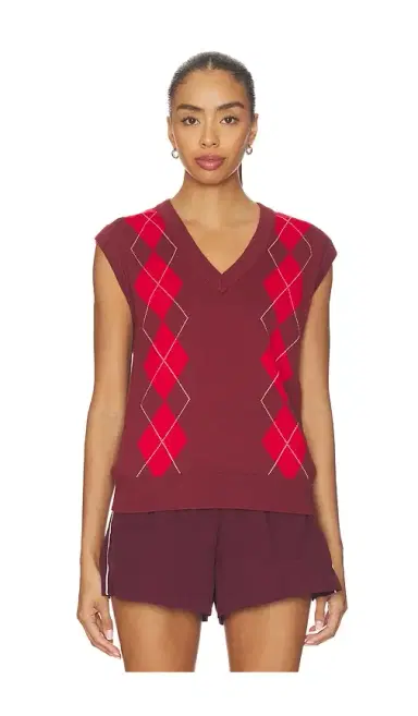 Varley Ruben Argyle Knit Vest Top | Thumbnail 2 Varley Ruben Argyle Knit Vest Top | Thumbnail 2