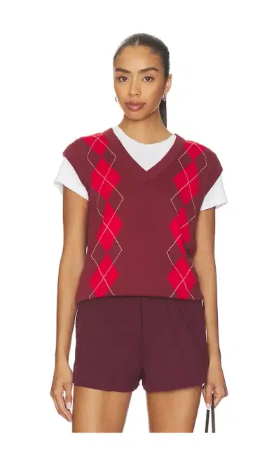 Varley Ruben Argyle Knit Vest Top | Thumbnail 1 Varley Ruben Argyle Knit Vest Top | Thumbnail 1