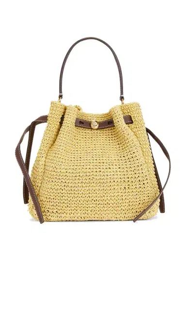 Tory Burch Romy Straw Bucket Bag | Thumbnail 2 Tory Burch Romy Straw Bucket Bag | Thumbnail 2