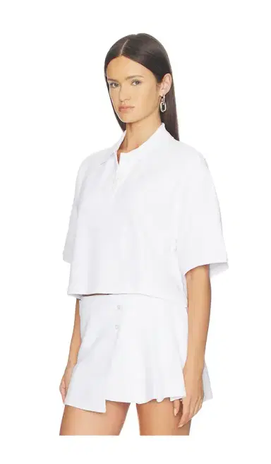 Alexander Wang Oversized High Low Polo Top | Thumbnail 2 Alexander Wang Oversized High Low Polo Top | Thumbnail 2