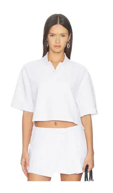 Alexander Wang Oversized High Low Polo Top | Thumbnail 1 Alexander Wang Oversized High Low Polo Top | Thumbnail 1