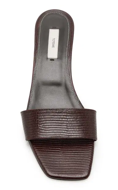 TOTEME Lizard-Embossed Leather Mules | Thumbnail 3 TOTEME Lizard-Embossed Leather Mules | Thumbnail 3