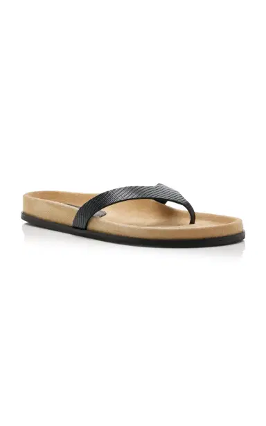 TOTEME Swift Lizard-Embossed Leather Sandals | Thumbnail 4 TOTEME Swift Lizard-Embossed Leather Sandals | Thumbnail 4