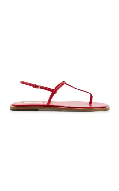 TOTEME T-Strap Leather Sandals | Thumbnail 1 TOTEME T-Strap Leather Sandals | Thumbnail 1