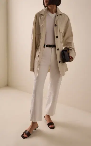 TOTEME Cinched Cotton-Blend Utility Jacket | Thumbnail 3 TOTEME Cinched Cotton-Blend Utility Jacket | Thumbnail 3