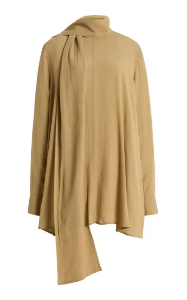 TOTEME Scarf-Neck Crepe Top | Thumbnail 1 TOTEME Scarf-Neck Crepe Top | Thumbnail 1