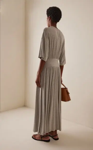 TOTEME Cinched Jersey T-Shirt Maxi Dress | Thumbnail 4 TOTEME Cinched Jersey T-Shirt Maxi Dress | Thumbnail 4