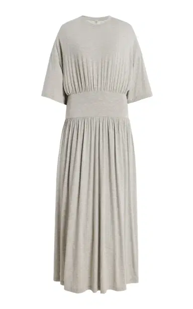 TOTEME Cinched Jersey T-Shirt Maxi Dress | Thumbnail 1 TOTEME Cinched Jersey T-Shirt Maxi Dress | Thumbnail 1