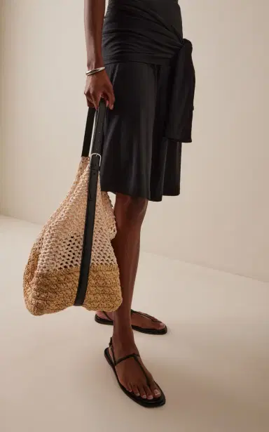 TOTEME Belted Woven Raffia Tote Bag | Thumbnail 2 TOTEME Belted Woven Raffia Tote Bag | Thumbnail 2