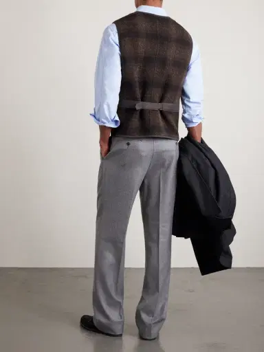RRL Monroe Slim-Fit Checked Wool and Cotton-Blend Vest - Men | Thumbnail 4 RRL Monroe Slim-Fit Checked Wool and Cotton-Blend Vest - Men | Thumbnail 4