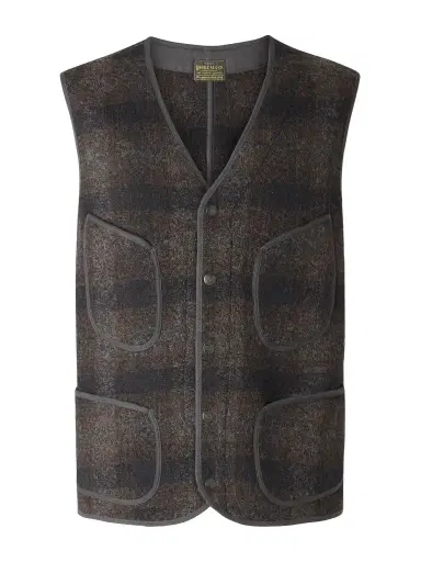 RRL Monroe Slim-Fit Checked Wool and Cotton-Blend Vest - Men | Thumbnail 1 RRL Monroe Slim-Fit Checked Wool and Cotton-Blend Vest - Men | Thumbnail 1