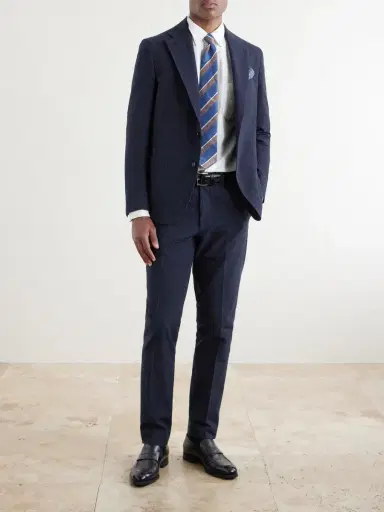 De Petrillo Cotton-Seersucker Suit Jacket - Men | Thumbnail 2 De Petrillo Cotton-Seersucker Suit Jacket - Men | Thumbnail 2