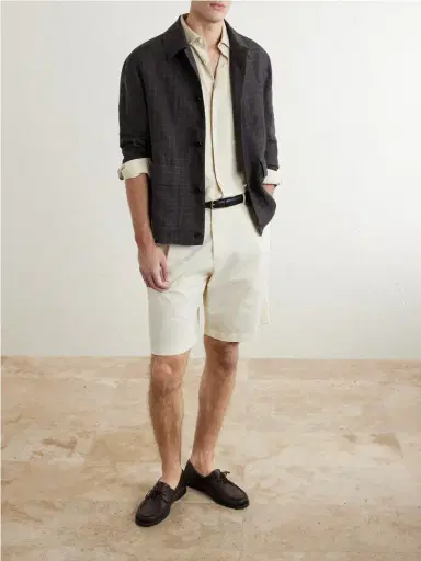 Boglioli Checked Linen Overshirt - Men | Thumbnail 2 Boglioli Checked Linen Overshirt - Men | Thumbnail 2