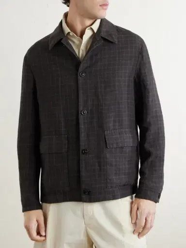 Boglioli Checked Linen Overshirt - Men | Thumbnail 3 Boglioli Checked Linen Overshirt - Men | Thumbnail 3