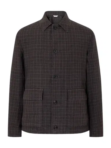 Boglioli Checked Linen Overshirt - Men | Thumbnail 1 Boglioli Checked Linen Overshirt - Men | Thumbnail 1