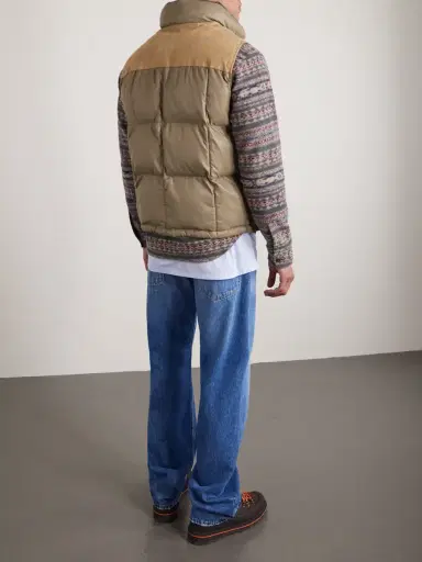 RRL Suede-Trimmed Shell Gilet - Men | Thumbnail 3 RRL Suede-Trimmed Shell Gilet - Men | Thumbnail 3