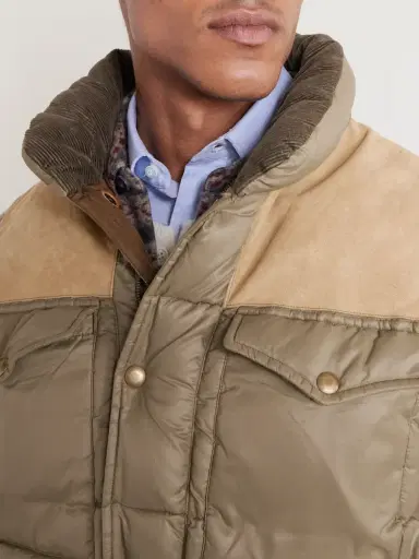 RRL Suede-Trimmed Shell Gilet - Men | Thumbnail 4 RRL Suede-Trimmed Shell Gilet - Men | Thumbnail 4