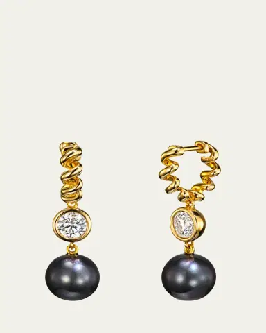 Boochier 18K Pearl and Diamond Beaching Earrings | Thumbnail 5 Boochier 18K Pearl and Diamond Beaching Earrings | Thumbnail 5