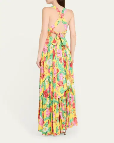 Milly Oria Tulip Rosette Maxi Dress | Thumbnail 3 Milly Oria Tulip Rosette Maxi Dress | Thumbnail 3