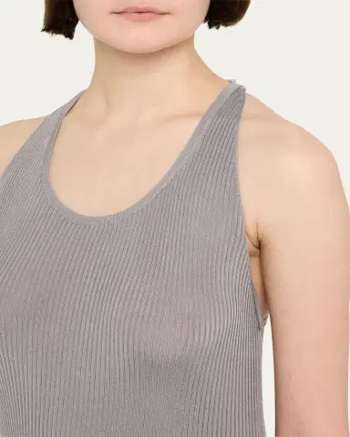 Helmut Lang Twist-Back Ribbed Tank Dress | Thumbnail 5 Helmut Lang Twist-Back Ribbed Tank Dress | Thumbnail 5