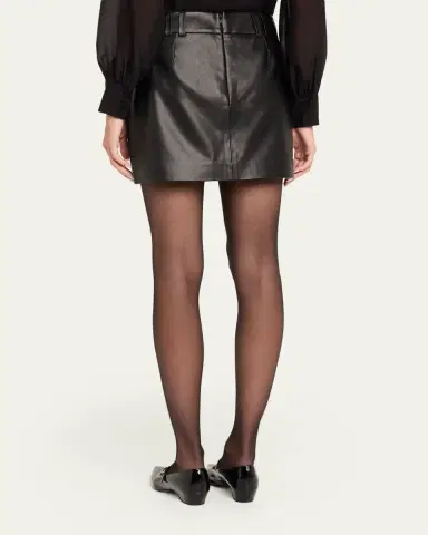 Veronica Beard Pavaline Vegan Leather Mini Skirt | Thumbnail 3 Veronica Beard Pavaline Vegan Leather Mini Skirt | Thumbnail 3