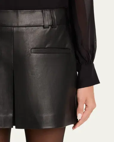 Veronica Beard Pavaline Vegan Leather Mini Skirt | Thumbnail 5 Veronica Beard Pavaline Vegan Leather Mini Skirt | Thumbnail 5