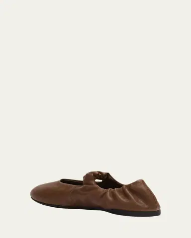 Miu Miu Ruched Leather Ballerina Flats | Thumbnail 2 Miu Miu Ruched Leather Ballerina Flats | Thumbnail 2