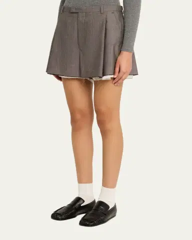 Nackiyé Pleated Split Tailored Shorts | Thumbnail 4 Nackiyé Pleated Split Tailored Shorts | Thumbnail 4